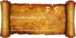 Paradeisser Iza névjegykártya
